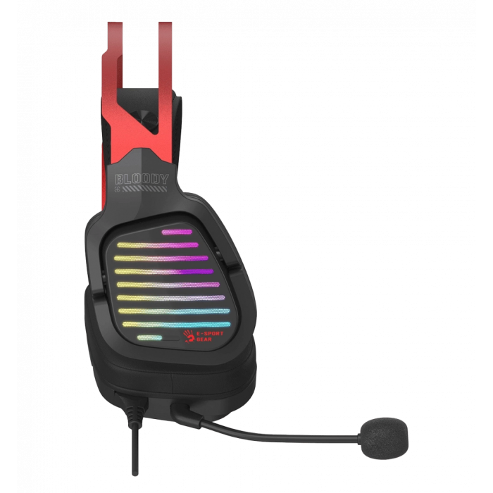Гарнітура ігрова Bloody G560 Sports Red з підсвічуванням, колір чорно-червоний, USB