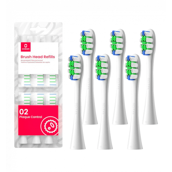 Насадка для зубної електрощітки Oclean P1C1 W06 Professional Clean Brush Head White (6 шт) (6970810553802)