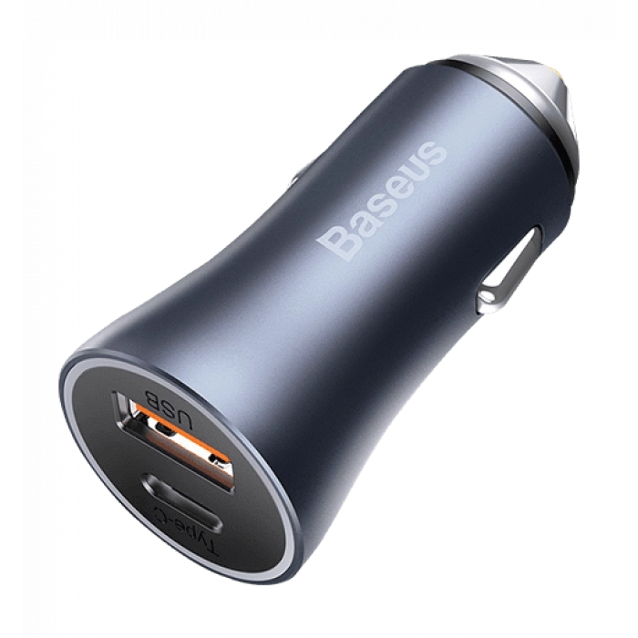 АЗП Baseus USB+USB-C Golden Contactor Pro 40W Dark Gray (CCJD-0G)