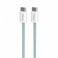 Зарядный кабель Puro Braided Cable FABK4 USB-C to USB-C, 1.5m 60W 480mbps, green PUCCCFABK415MTNGRN