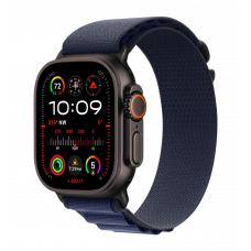Apple Watch Ultra 2 49mm GPS + LTE Black Titanium Case with Navy Alpine Loop Large (MYTF3, MYPY3)