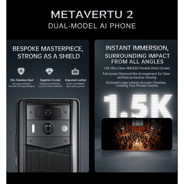 Vertu Metavertu 2 Max Carbon Fiber Web3 AI Phone – Black