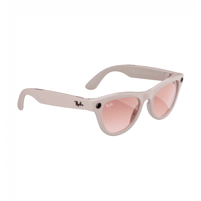 Ray-Ban Meta Skyler Shiny Chalky Gray/Gradient Cinnamon Pink (RW4010 670013 52-20)