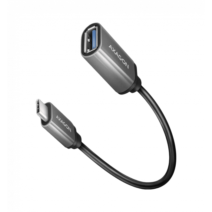 Адаптер AXAGON RUCM-AFAC USB-C-USB-A кабель 20см, Серый
