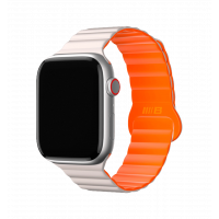 Ремінець Blueo Magnetic Silicone Watch Band 42/44/45/49 mm White/Orange (BL005WOR)