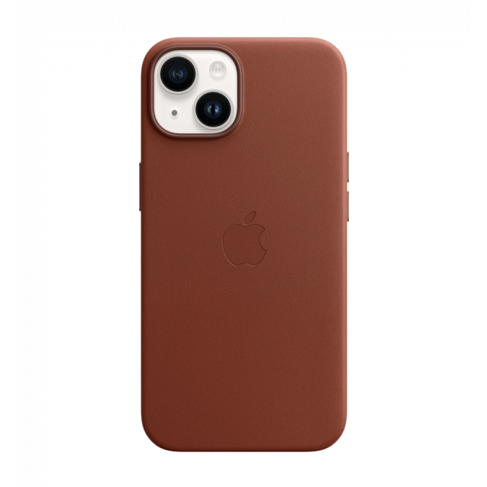 Чохол шкіряний iPhone 14 Leather Case with MagSafe Umber (MPP73)