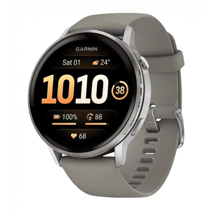 Smart watch Garmin Venu 4 45 mm Silver with Silver Gray Silicone Band (010-03014-01)