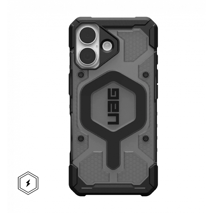 Чехол UAG для iPhone 17, Pathfinder Clear MagSafe, Ash/Black