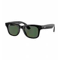Ray-Ban Meta Wayfarer Large Shiny Black G15 Green Lens (RW4008 601SM153)