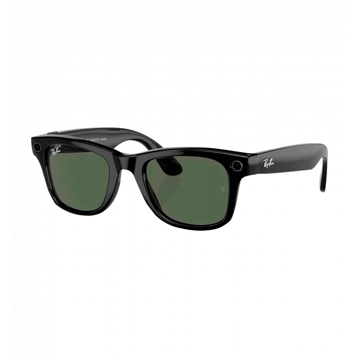 Ray-Ban Meta Wayfarer Large Shiny Black G15 Green Lens (RW4008 601SM153)
