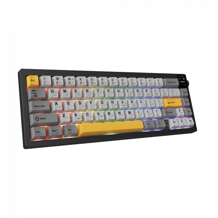 Бездротова механічна клавіатура Ajazz AK650 Flying Fish Switch - Black (AK650-FF-BGY)