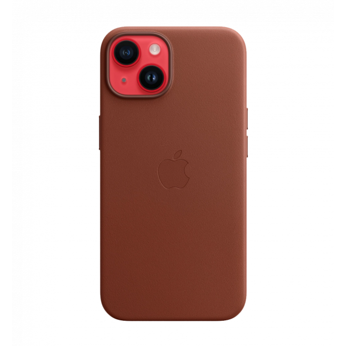 Чохол шкіряний iPhone 14 Leather Case with MagSafe Umber (MPP73)