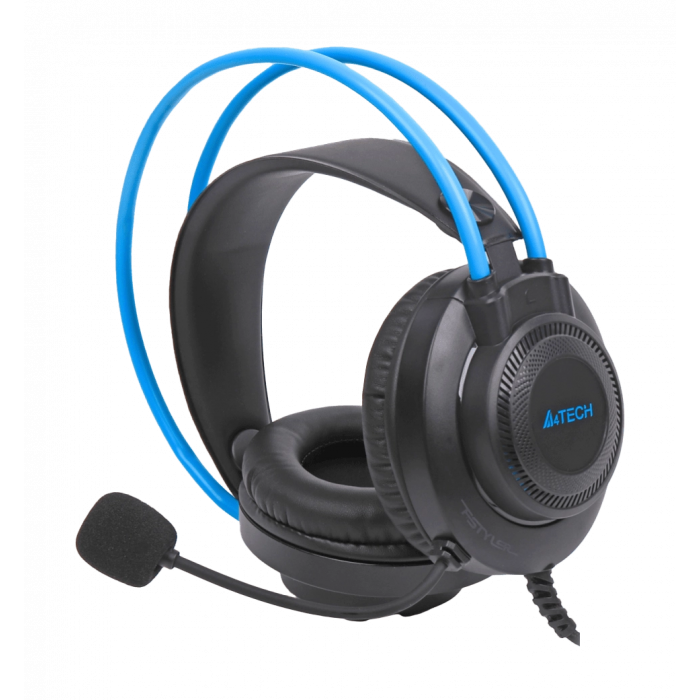 Навушники A4-Tech FH200i (Blue) з мікрофоном,колір сірий + блакитний