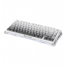 Клавіатура механічна GravaStar Mercury K1 80keys, GravaStar x Kailh Cheery Pink, EN/UKR, BT/WL/USB, білий