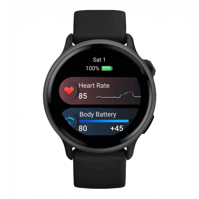 Смарт-годинник Garmin Vivoactive 6 Slate with Black Band (010-02985-00)