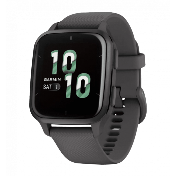 Garmin Venu Sq 2 Slate Aluminum Bezel with Shadow Gray Case and Silicone Band (010-02701-00/10)