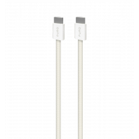 Зарядний кабель Puro Braided Cable FABK4 USB-C to USB-C, 1.5m 60W 480mbps, yellow PUCCCFABK415MTYEL