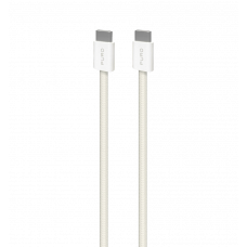 Зарядний кабель Puro Braided Cable FABK4 USB-C to USB-C, 1.5m 60W 480mbps, yellow PUCCCFABK415MTYEL