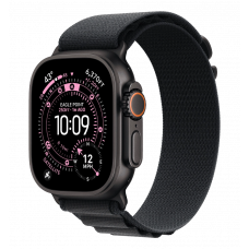 Apple Watch Ultra 3 GPS + Cellular 49mm Black Titanium Case with Black Alpine Loop - Large (MF0X4)