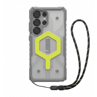 Чохол+ремінець UAG для Samsung Galaxy S25 Ultra, Pathfinder Clear with Magnet Bundle, Active Neon Lanyard