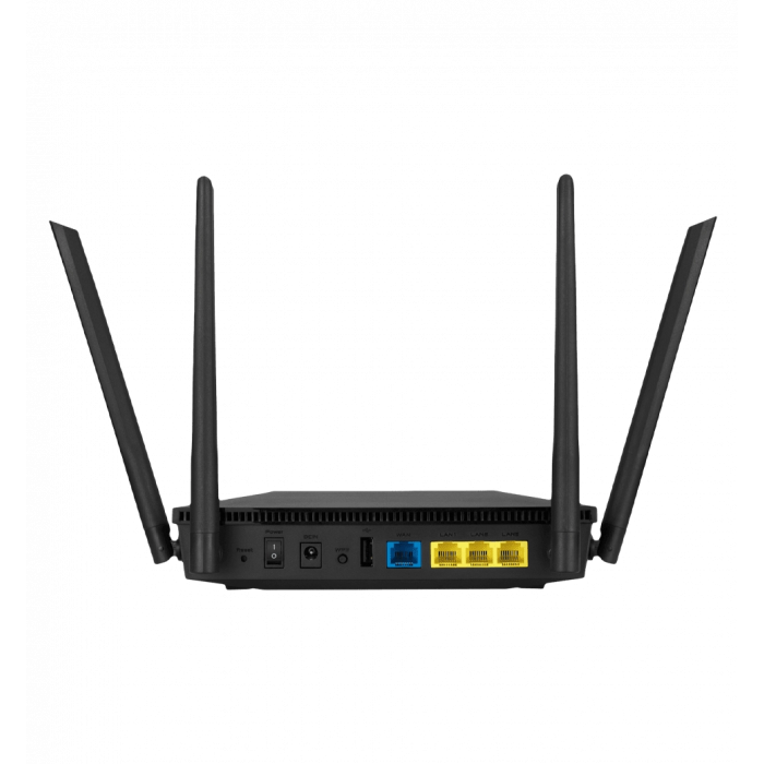 Маршрутизатор ASUS RT-AX1800U AX1800, 3xGE LAN, 1xGE WAN, 1xUSB 3.0, MESH (90IG06P0-MO3530)