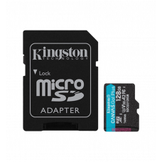 Memory card Kingston Canvas Go Plus 128Gb class 10 A2 V30 (R170MB/s, W90MB/s)