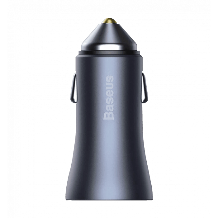 АЗП Baseus USB+USB-C Golden Contactor Pro 40W with Type-C to Lightng Cable Dark Gray (TZCCJD-B0G)