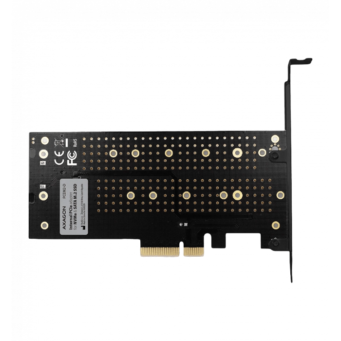 Aдаптер AXAGON PCEM2-D PCIe NVMe+SATA M.2 adapter