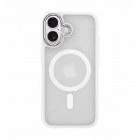 Cover Banks Mist Magnetic Case for iPhone 17 (White/ Metal Frame)