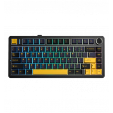 Ігрова клавіатура бездротова AULA F75 Gasket Greywood V3 switch Hot-Swap, PBT, 2.4G wireless, BT, black