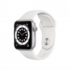 Apple Watch S6, корпус из силикагель-алюминия, 44 мм, с белым ремешком Sp (M00D3) БУ