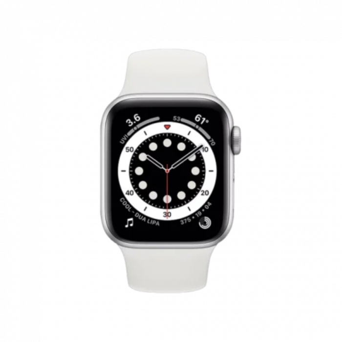 Apple Watch S6 44mm Sil Alu Case with White Sp Band (M00D3) БУ
