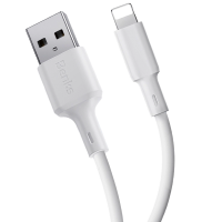 Кабель Benks D45 USB A to Lighting White 1,2m (12W)