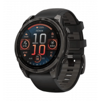 Garmin Fenix ​​8 47 мм AMOLED Sapphire Carbon Grey DLC Titanium с черным/серым камнем S.Band Б/В