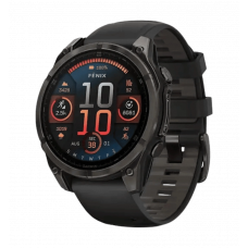 Garmin Fenix ​​8 47mm AMOLED Sapphire Carbon Gray DLC Titanium w.Black/Pebble Gray S.Band Used