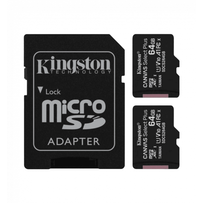Карта памяти 64GB microSDXC Canvas Select Plus 10 0R A1 C10 Three Pack + Single Adapter SDCS2/64GB-