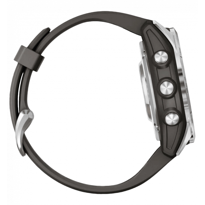 Garmin Fenix 7S Pro Solar Silver w. Graphite Band (010-02776-00/01)