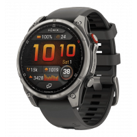 Смарт-часы Garmin Fenix ​​8 Pro (47 mm) AMOLED Sapphire, титан с графитово-черным ремешком (010-03198-11)