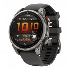 Смарт-годинник Garmin Fenix 8 Pro (47 mm) AMOLED Sapphire, титан з графітово-чорним ремінцем (010-03198-11)