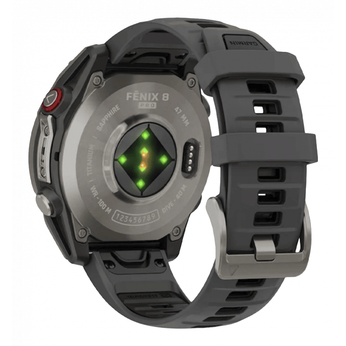 Смарт-годинник Garmin Fenix 8 Pro (47 mm) AMOLED Sapphire, титан з графітово-чорним ремінцем (010-03198-11)