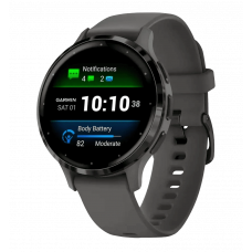 Смарт-годинник Garmin Venu 3S Slate S. Steel Bezel w. Pebble Gray Case and S. Band (010-02785-00)