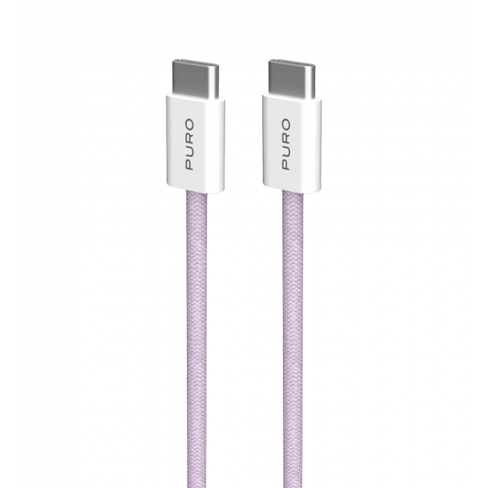 Зарядний кабель Puro Braided Cable FABK4 USB-C to USB-C, 1.5m 60W 480mbps, pink PUCCCFABK415MTPINK