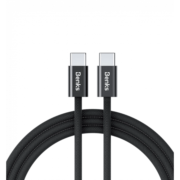 Кабель Benks D46 Type-C/Type-C Black 2m (60W) (C.D.SJ.FC.BK.C032)