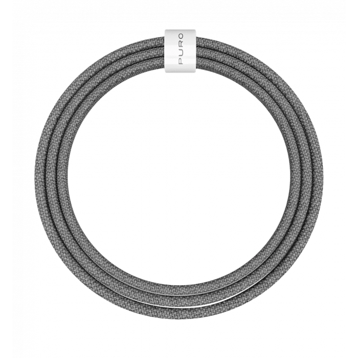 Зарядний кабель Puro Braided Cable FABK4 USB-C to USB-C, 1.5m 60W 480mbps, dark grey PUCCCFABK415MTDKGREY
