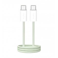 Зарядний кабель Puro Braided Cable FABK4 USB-C to USB-C, 1.5m 60W 480mbps, green PUCCCFABK415MTGRN