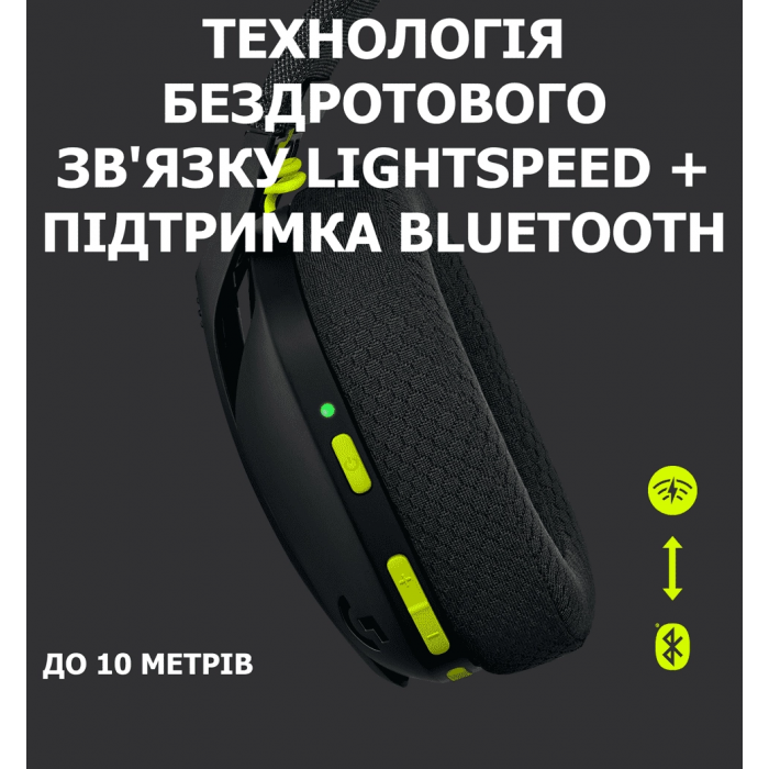 Гарнитура LOGITECH G435 LIGHTSPEED Wireless Gaming - BLACK (981-001050)