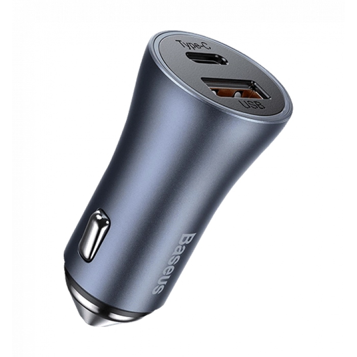 АЗП Baseus USB+USB-C Golden Contactor Pro 40W Dark Gray (CCJD-0G)