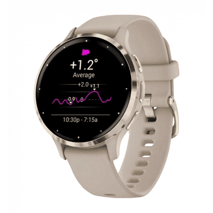 Garmin Venu 3S Soft Gold S. Steel Bezel with Ivory Case and S. Band (010-02785-04/54) Used