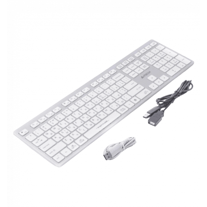 Клавіатура A4-Tech Fstyler FBX50C бездротовa, колір білий