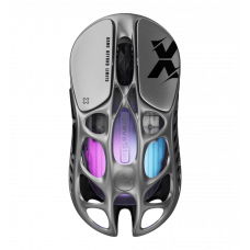 Миша GravaStar Mercury X Pro, 8K, BT/WL/USB-A, RGB, сірий